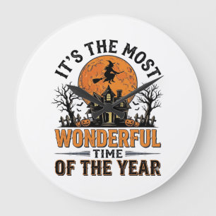 Oude Halloween Meest Wondere Tijd Shirt Ontwerp Grote Klok