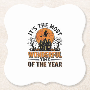 Oude Halloween Meest Wondere Tijd Shirt Ontwerp Kartonnen Onderzetters