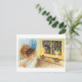 Oude Halloween, meisjes ontmoeten heks Briefkaart (Staand voorkant)