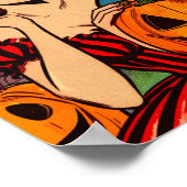 Oude Halloween Meisjes Strips Poster (Hoek)