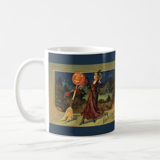 Oude Halloween, Mooie Dansende Heks Koffiemok (Links)