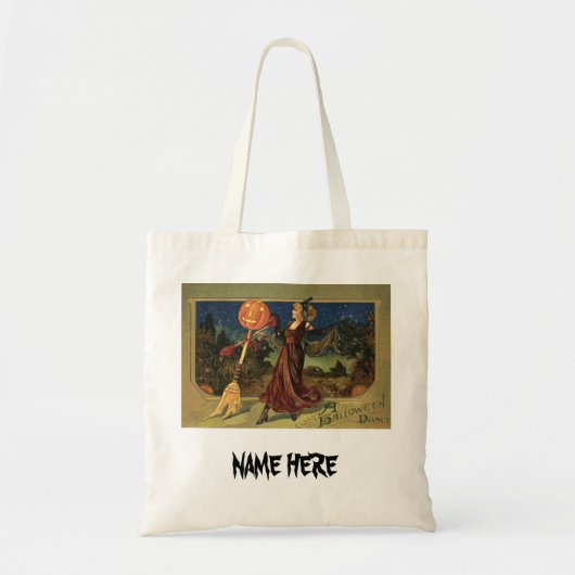 Oude Halloween, Mooie Dansende Heks Tote Bag (Voorkant)