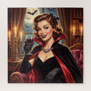 Oude Halloween Mooie Vampier Pin-up Legpuzzel