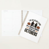 Oude Halloween Oktober Citaat Pompoen Kat Ontwerp Planner (Display)