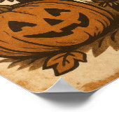 Oude Halloween Oogst Wensen Poster (Hoek)