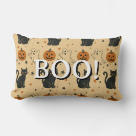 Oude Halloween overal print Boo Kussen