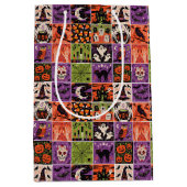 Oude Halloween Patchwork Patroon Cadeautas (Voorkant)
