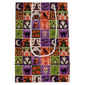 Oude Halloween Patchwork Patroon Cadeautas (Achterkant)
