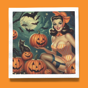 Oude Halloween Pin-Up Servet