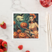 Oude Halloween Pin-Up Servet (Insitu)