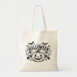 Oude Halloween Pompoen Boodschappentas Tote Bag