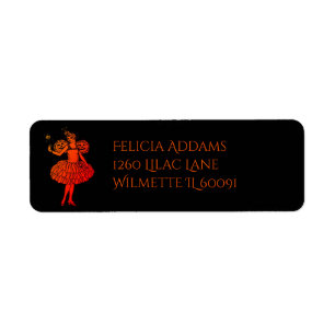 Oude Halloween Pompoen Fee Illustratie Etiket