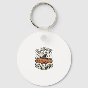 Oude Halloween Pompoen Geest Shirt Ontwerp_1 Sleutelhanger