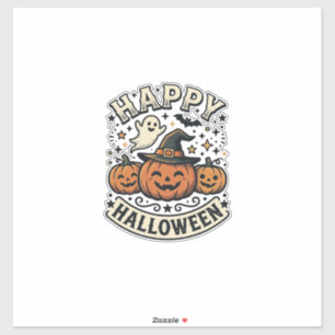Oude Halloween Pompoen Geest Shirt Ontwerp_1 Sticker