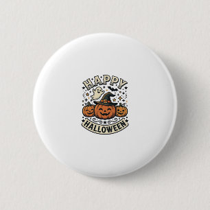 Oude Halloween Pompoen Geest T-shirt Ontwerp_1 Ronde Button 5,7 Cm