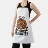 Oude Halloween Pompoen Gotisch Shirt Design_1 Schort (Insitu)