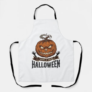 Oude Halloween Pompoen Gotisch Shirt Design_1 Schort