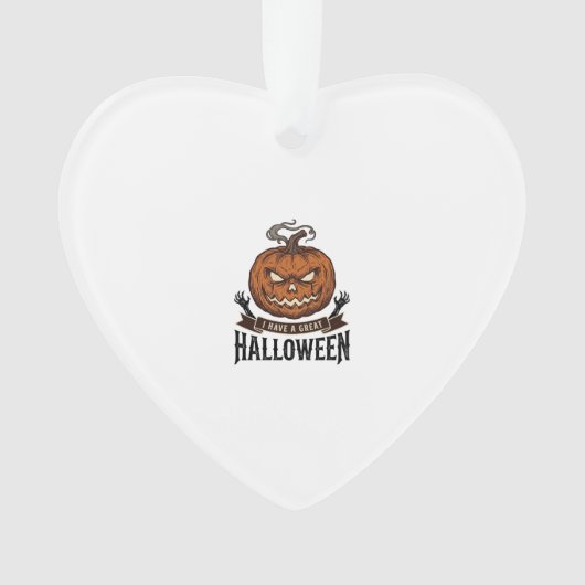 Oude Halloween Pompoen Gotisch Shirt Ontwerp_1 Ornament (voorkant)