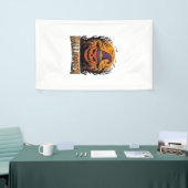 Oude Halloween Pompoen Heks Hoed Grafiek_1 Spandoek (Beurs)