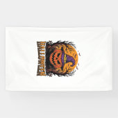 Oude Halloween Pompoen Heks Hoed Grafiek_1 Spandoek (Horizontaal)