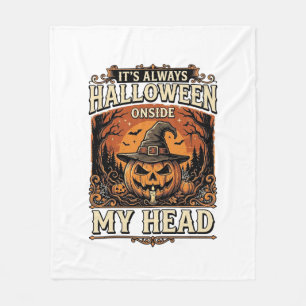 Oude Halloween Pompoen Heks Hoed Shirt Ontwerp_1 Fleece Deken