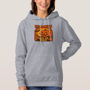 Oude Halloween pompoen in 1970 stijl Hoodie