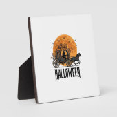 Oude Halloween Pompoen Koets Heks Ontwerp_1 Fotoplaat (Voorkant)