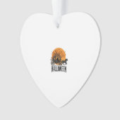 Oude Halloween Pompoen Koets Heks Ontwerp_1 Ornament (voorkant)