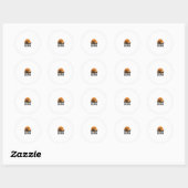 Oude Halloween Pompoen Koets Heks Ontwerp_1 Ronde Sticker (Vel)