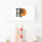 Oude Halloween Pompoen Koets Heks Ontwerp_1 Spandoek (Insitu)