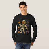 Oude Halloween Pompoen Kosmische Avontuurstemming T-shirt (Voorkant volledig)