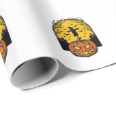 Oude Halloween Pompoen Maan Vogelverschrikker Kuns Cadeaupapier (Rol Hoek)