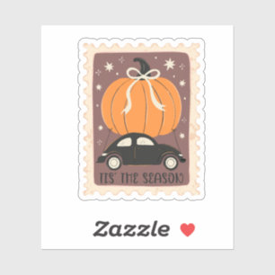 Oude Halloween Pompoen Snijwerk 'Tis het Seizoen S Sticker