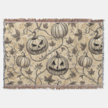 Oude Halloween Pompoen Wingerd Rank Patroon