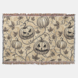 Oude Halloween Pompoen Wingerd Rank Patroon Deken