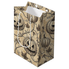 Oude Halloween Pompoen Wingerdpatroon Medium Cadeauzakje
