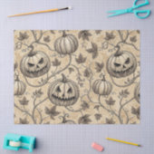 Oude Halloween Pompoen Wingerdpatroon Tissuepapier (Craft)