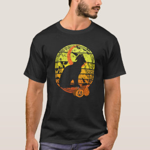 Oude Halloween pompoenen Enge kat Heksenhoed & M T-shirt