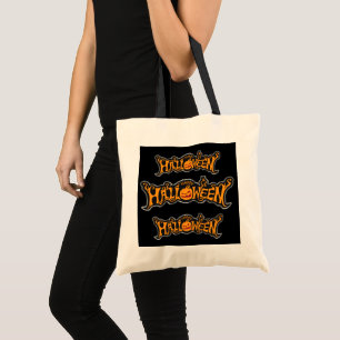 Oude Halloween Pompoenen Tote Bag