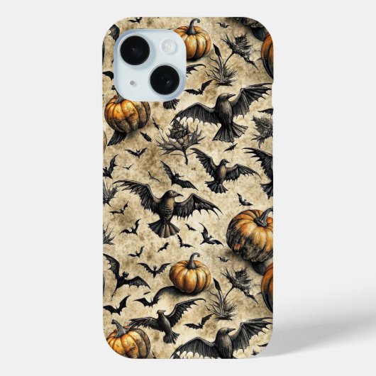 Oude Halloween Pompoenen Vleermuizen Kraaien Herfs Case-Mate iPhone Case (Achterkant)