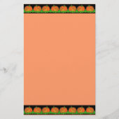 Oude Halloween Pompoenrand Briefpapier (Voorkant)