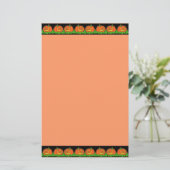 Oude Halloween Pompoenrand Briefpapier (Staand voorkant)