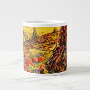 Oude Halloween pompoenveld met hooibergen Grote Koffiekop