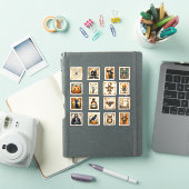 Oude Halloween Postzegel-achtige Sticker Set (iPad Cover)