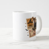 Oude Halloween-postzegelcollage Grote Koffiekop (Voorkant rechts)