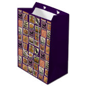 Oude Halloween-postzegels Inpakpapier Medium Cadeauzakje (Achterkant Gekanteld)