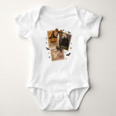 Oude Halloween-postzegercollage Romper (Voorkant)