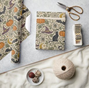 Oude Halloween-randversiering Cadeaupapier