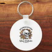 Oude Halloween Schedel Bot Collector Shirt Ontwerp Sleutelhanger (Voorkant)