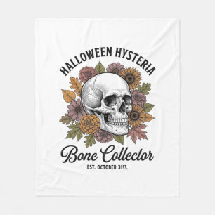 Oude Halloween Schedel Bot Collector T-shirt Ontwe Fleece Deken